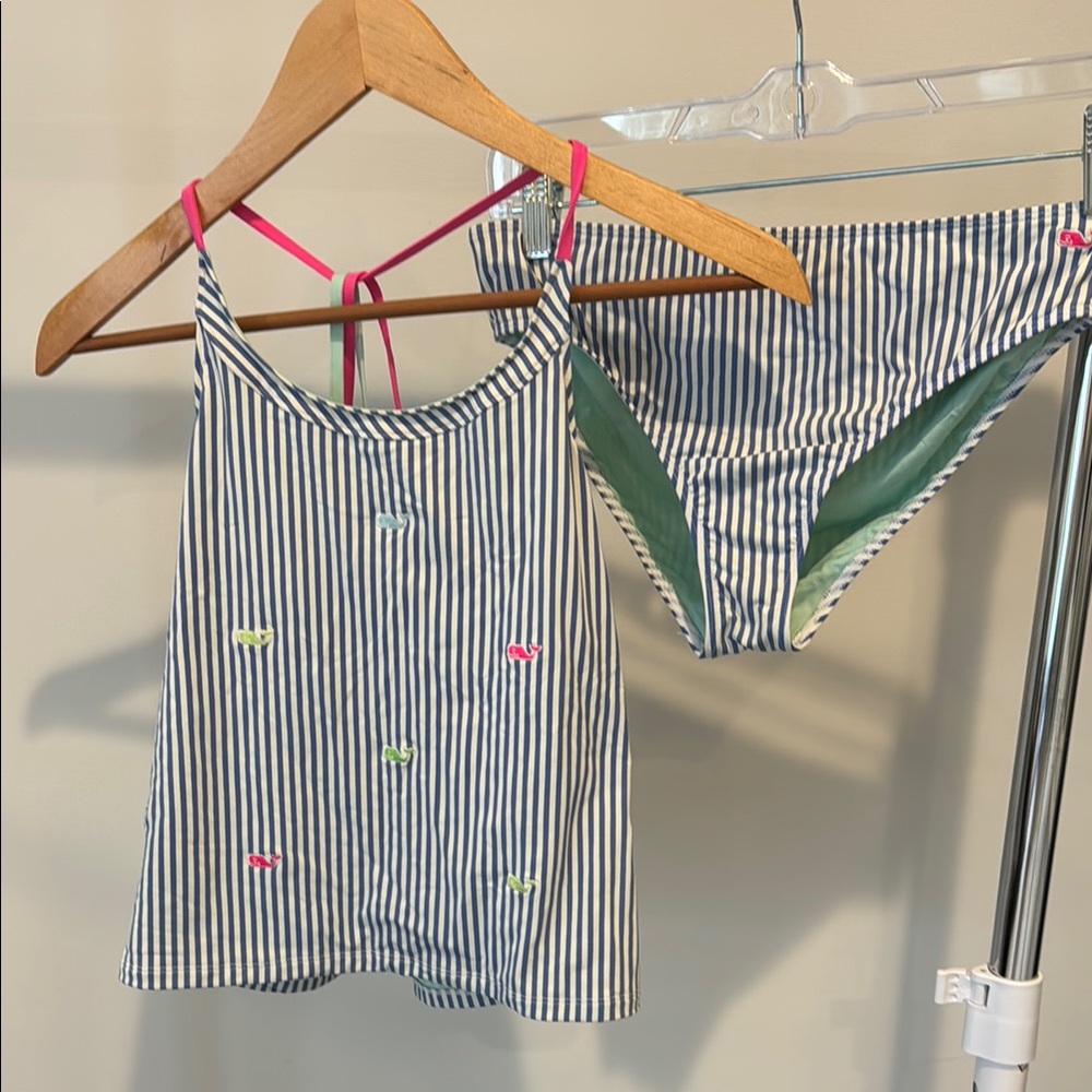 Vineyard Vines Kids Striped Tankini Set